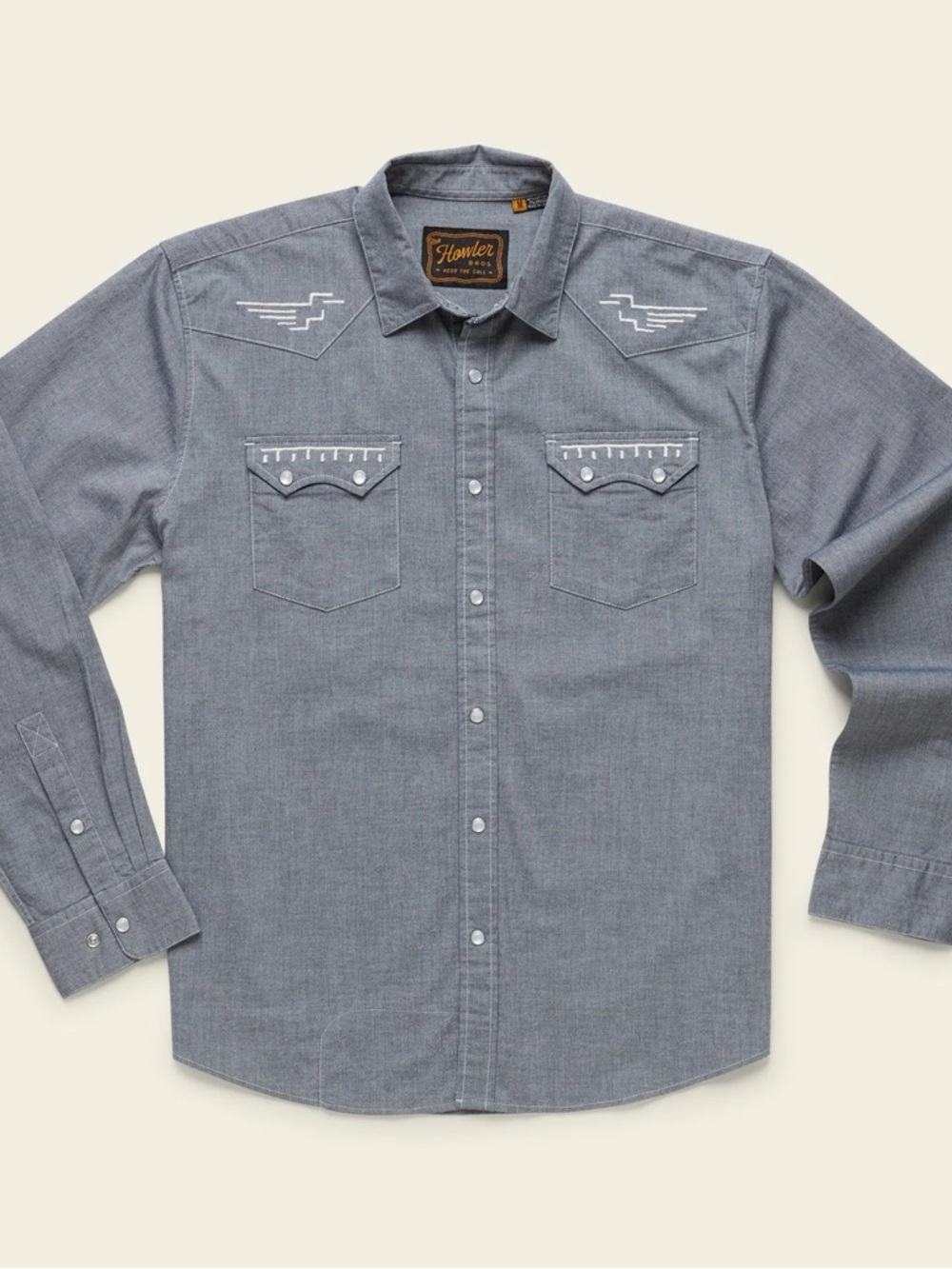 Howler Western Shirt - Gray/Blue